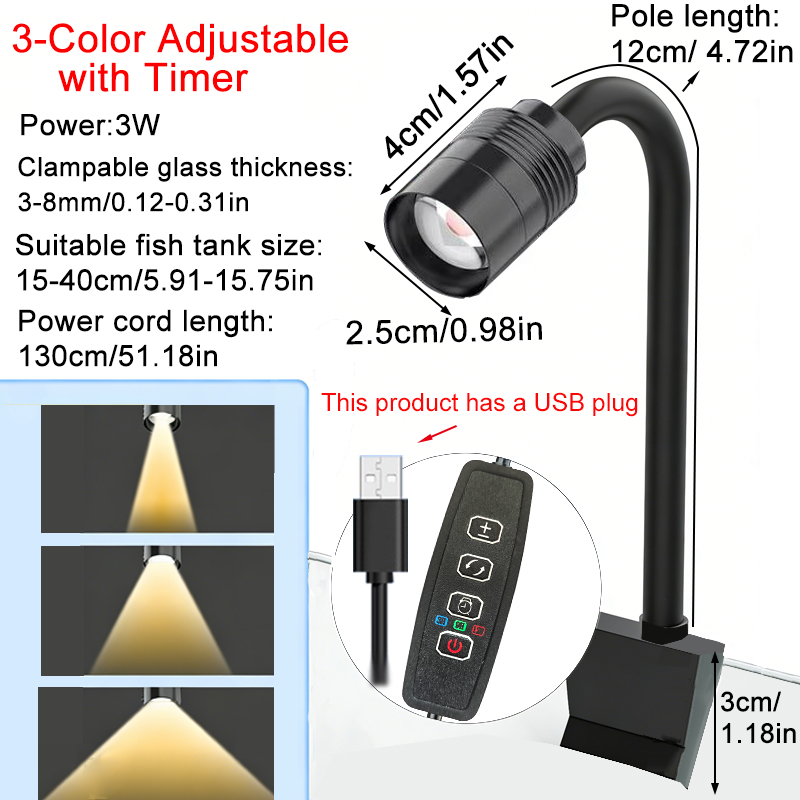 Reflektor akwariowy USB 3W do  – Aquarium Marine Lights recenzja i cena